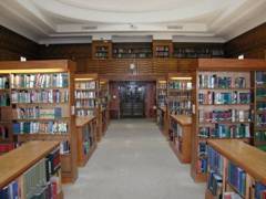 picture of library bookshelves